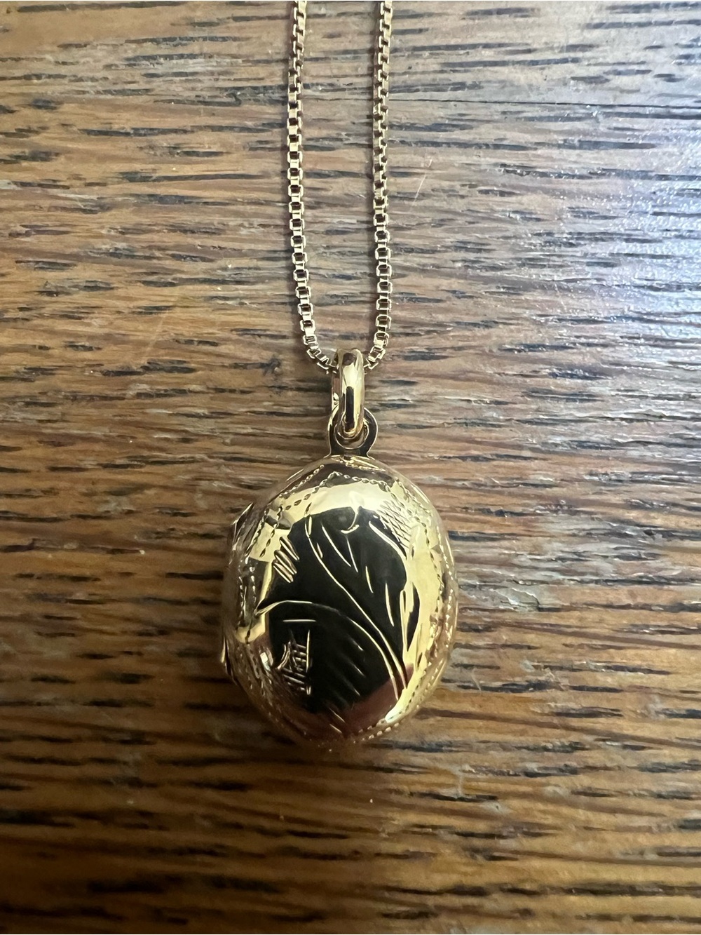 925 Italy Gold Plated Locket Necklace